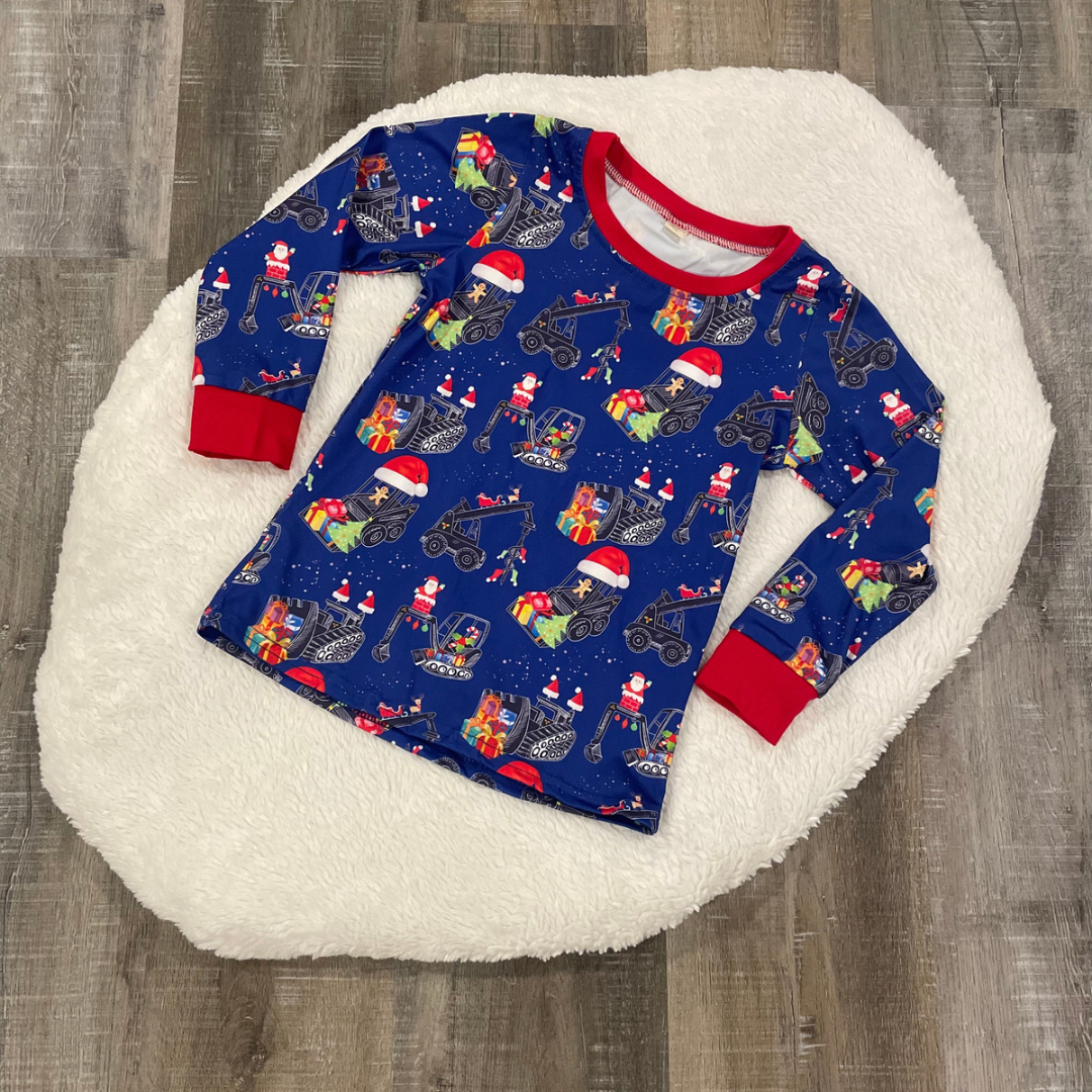 Christmas Construction 2 Piece Pajamas