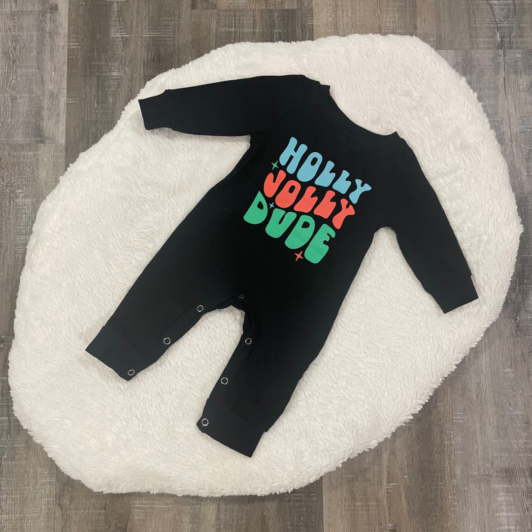 Holly Jolly Dude Baby Romper