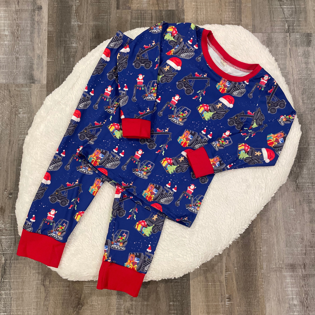 Christmas Construction 2 Piece Pajamas