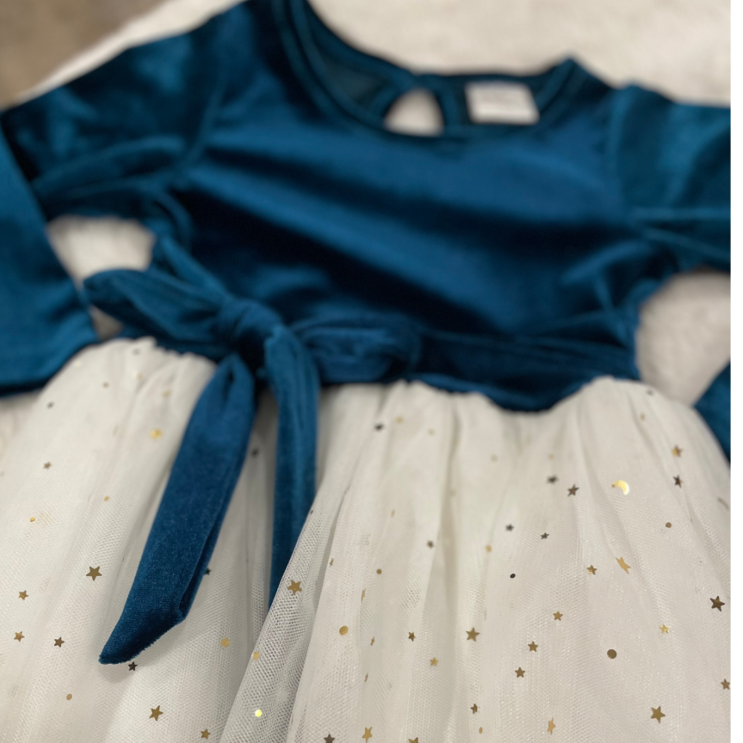 Navy Velvet Tutu Dress