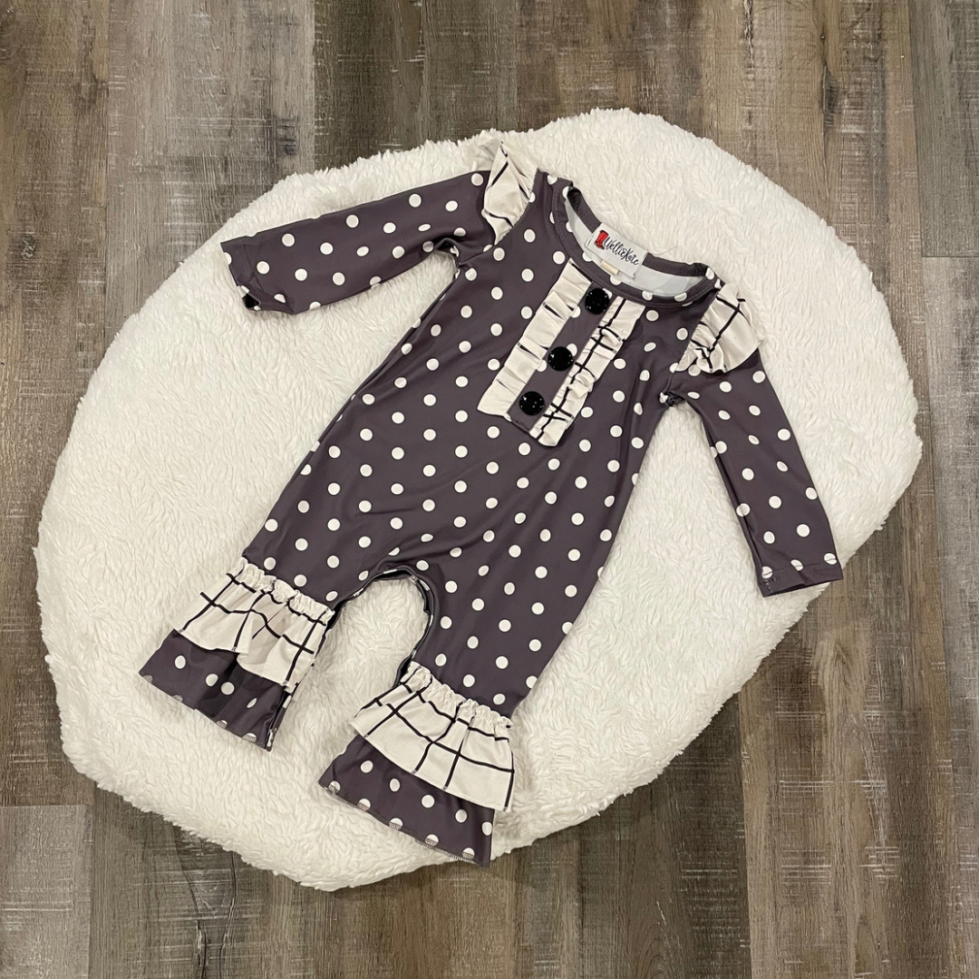 Pinstripe Plaid Infant Romper