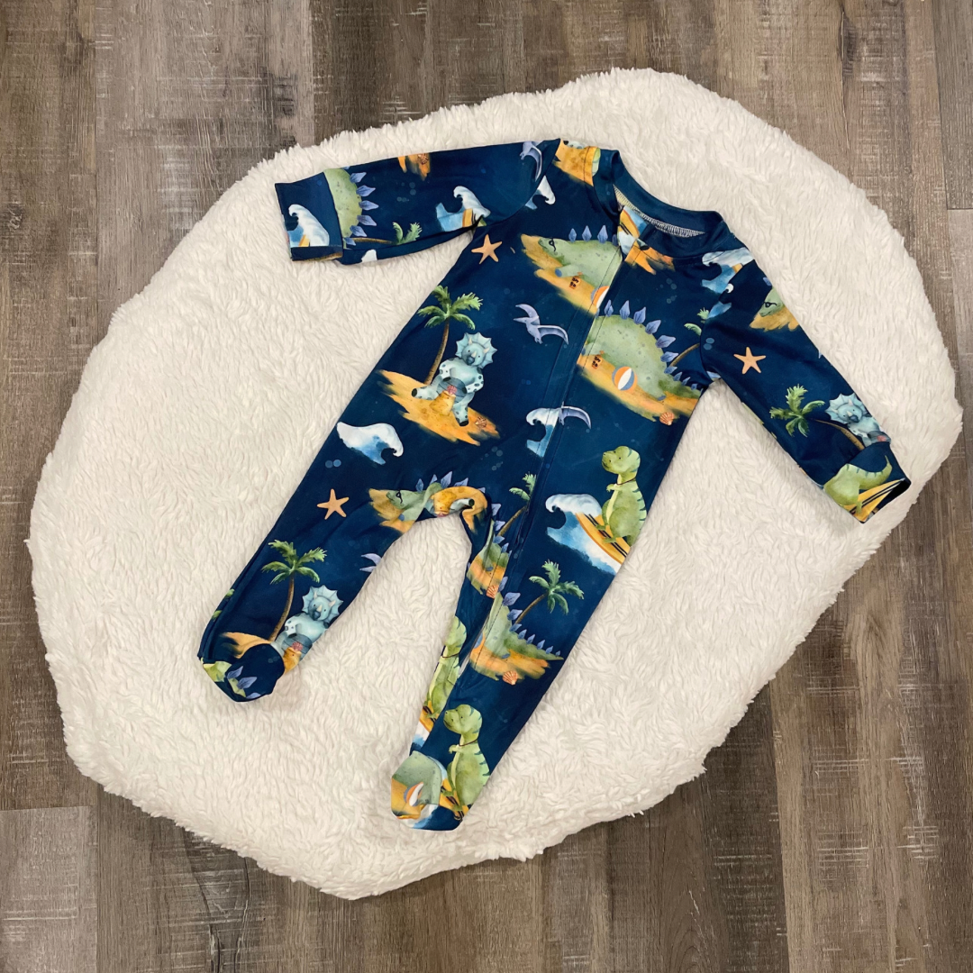 Beach Dinosaur Infant Romper