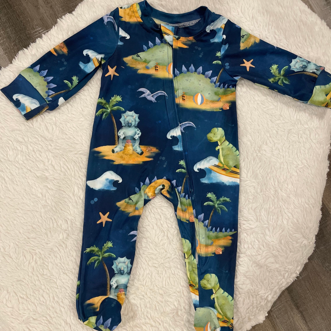 Beach Dinosaur Infant Romper