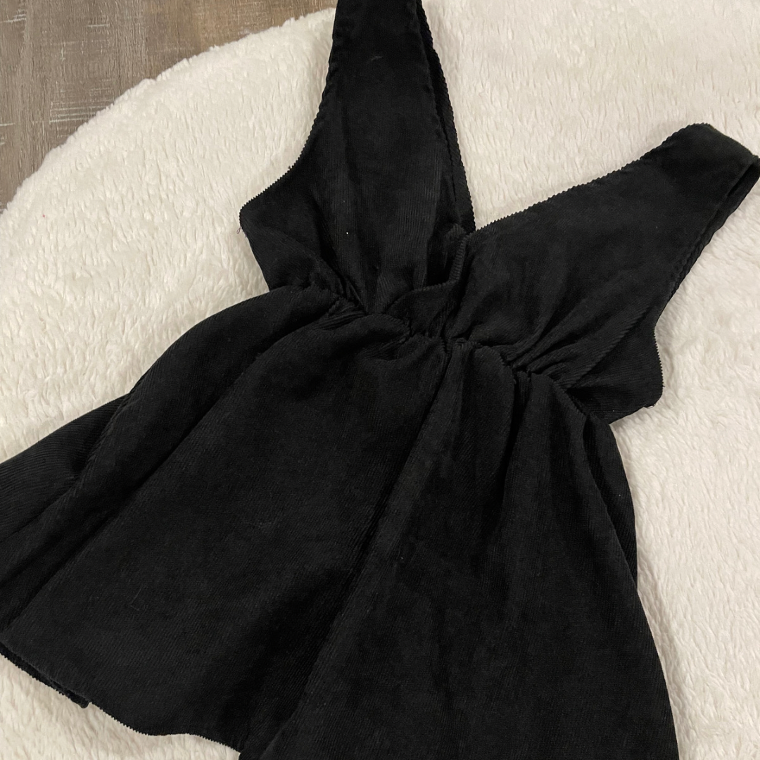 Black Leopard Ruffle Dress