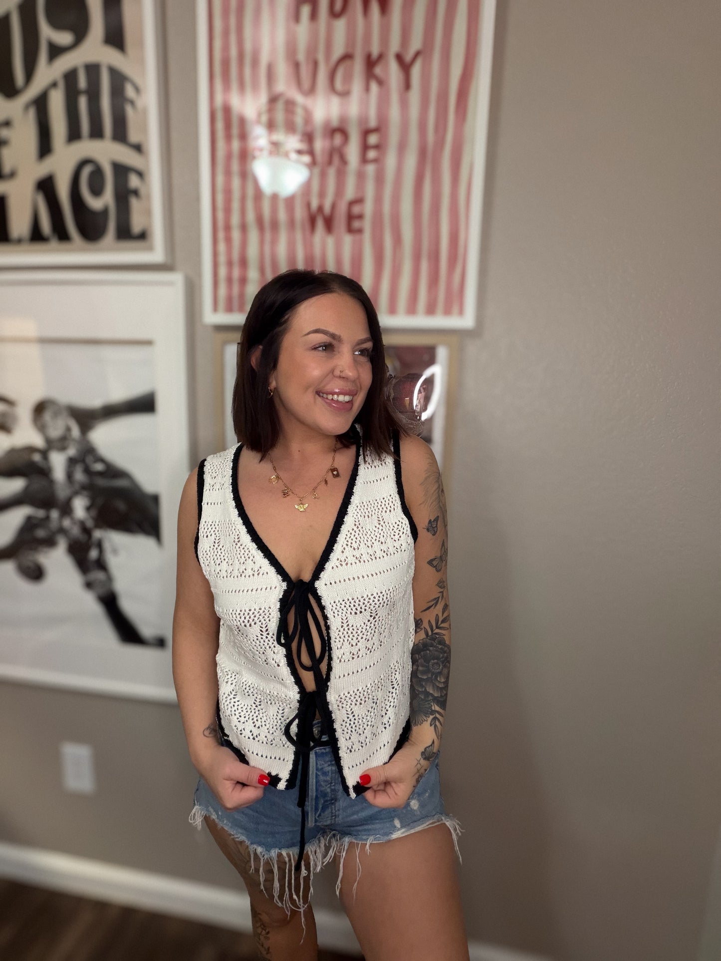high standards knitted tank