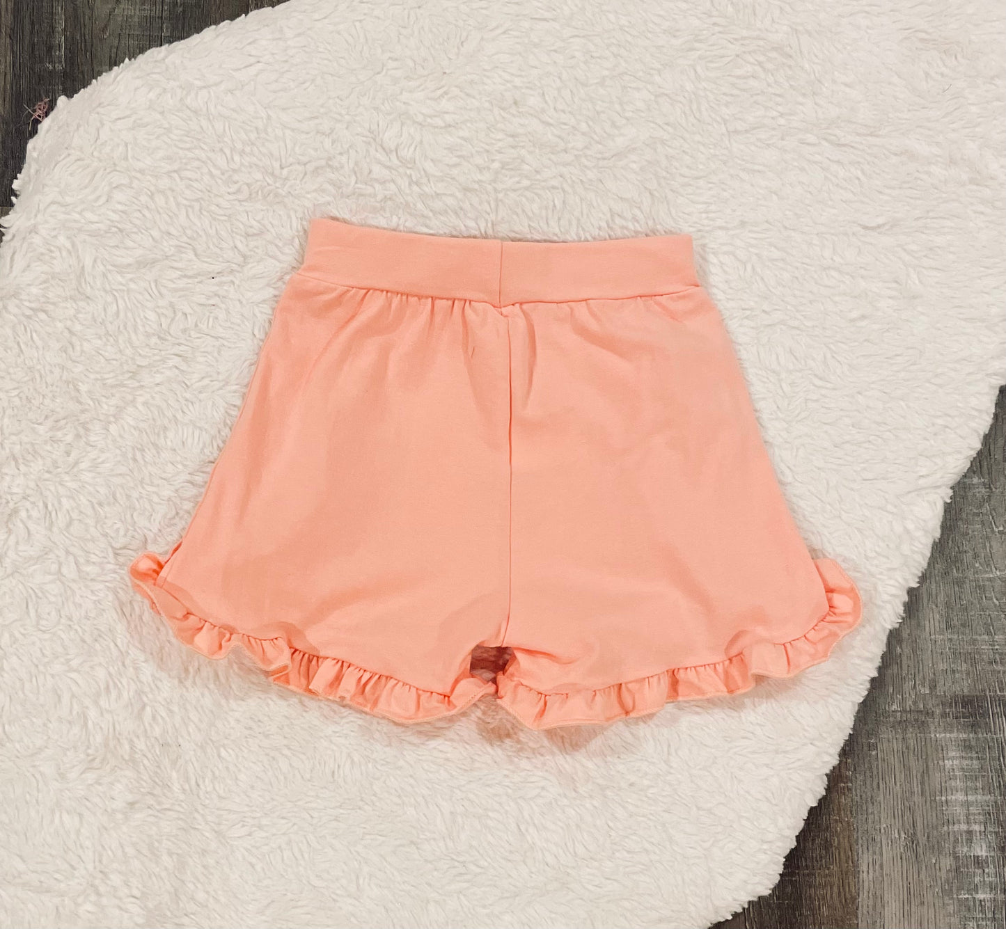 Peach Ruffle Shorts