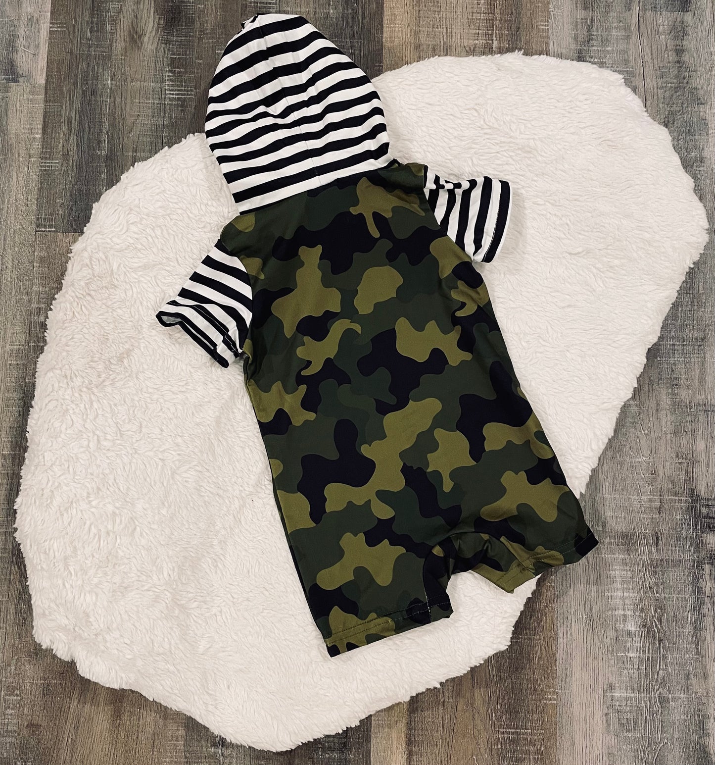 Straight Up Daddy's Boy Camo Romper