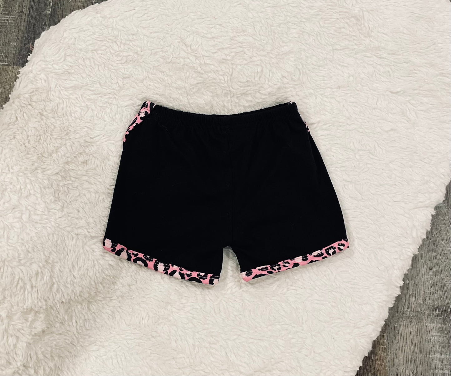 Pink Leopard Shorts Set